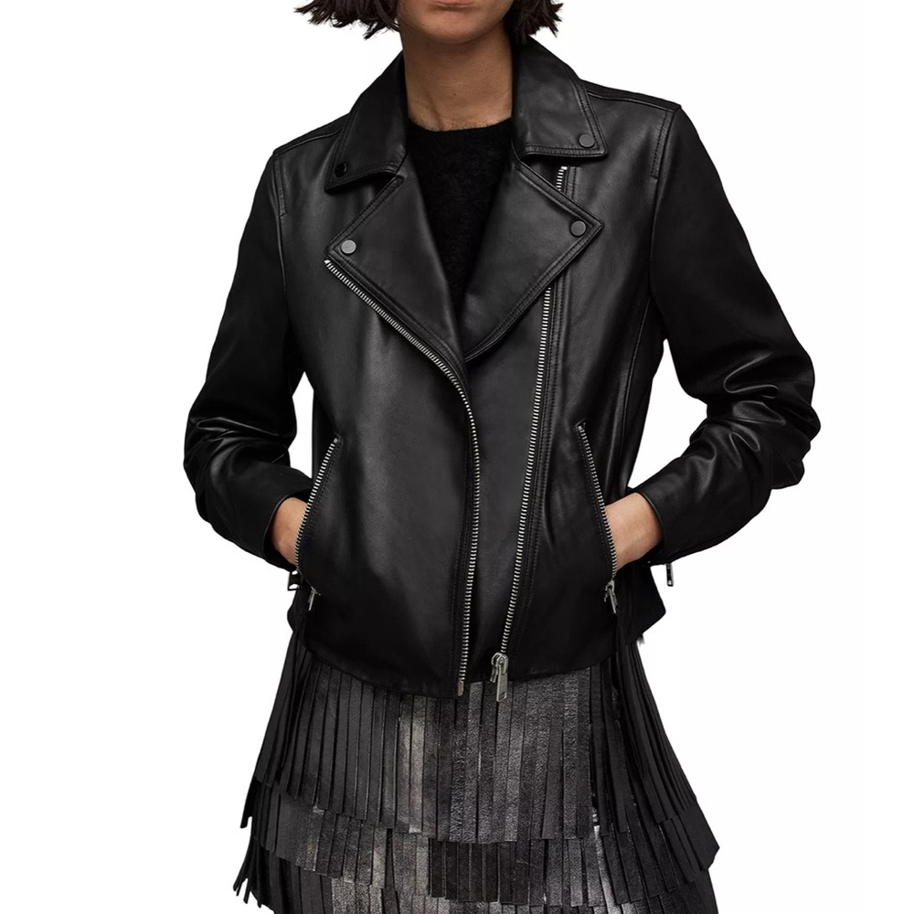 All Saints Leather Dalby Biker Jacket